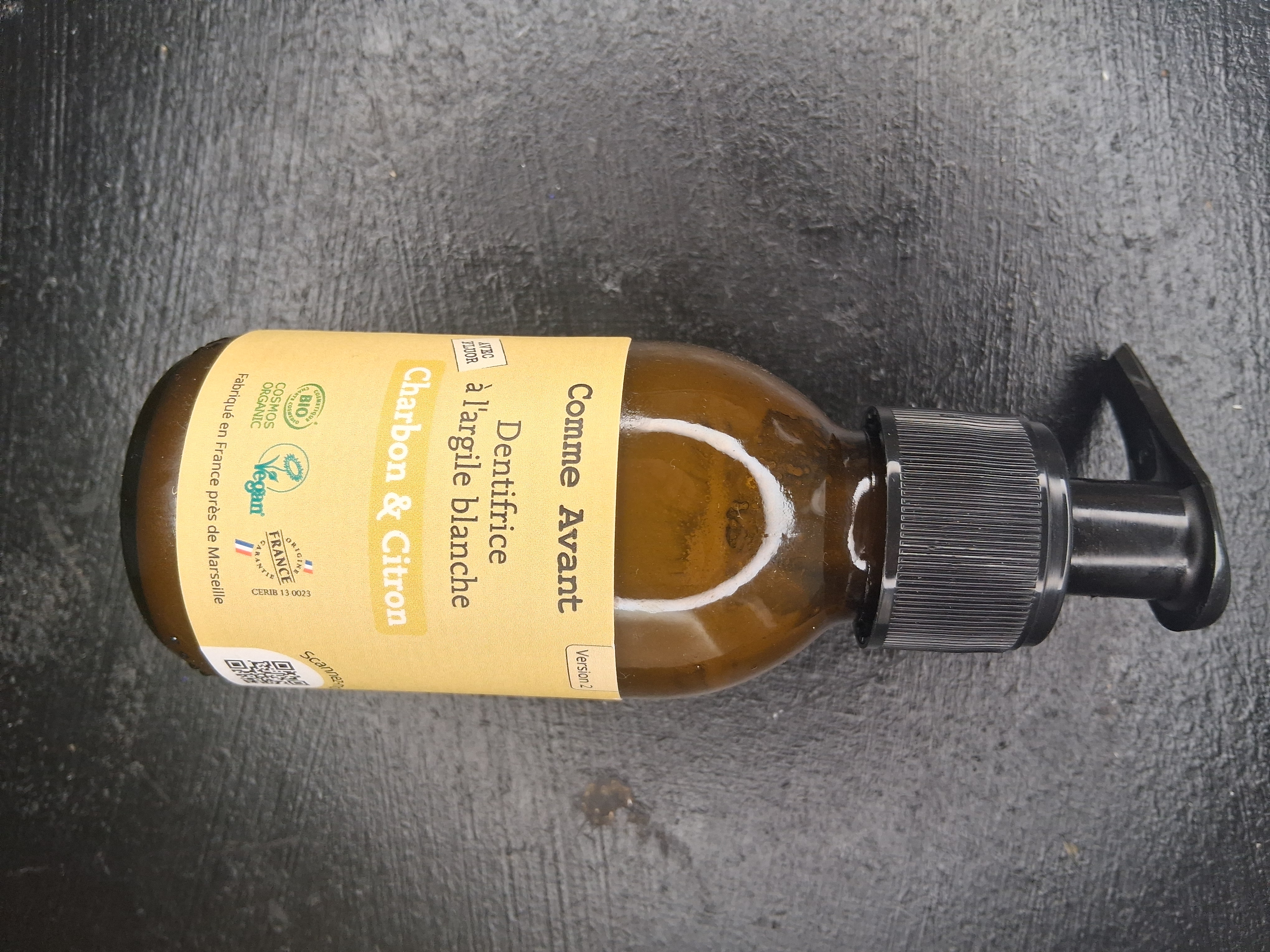 Dentifrice Charbon Citron - Comme Avant